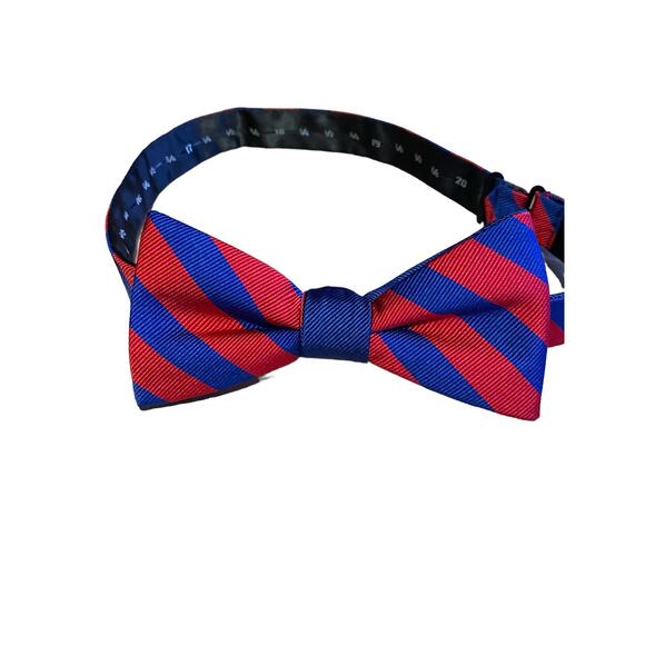 Stafford Men's Bow Tie Adjustable Neck Blue Red Formal Event NEW - Picture 1 of 5
